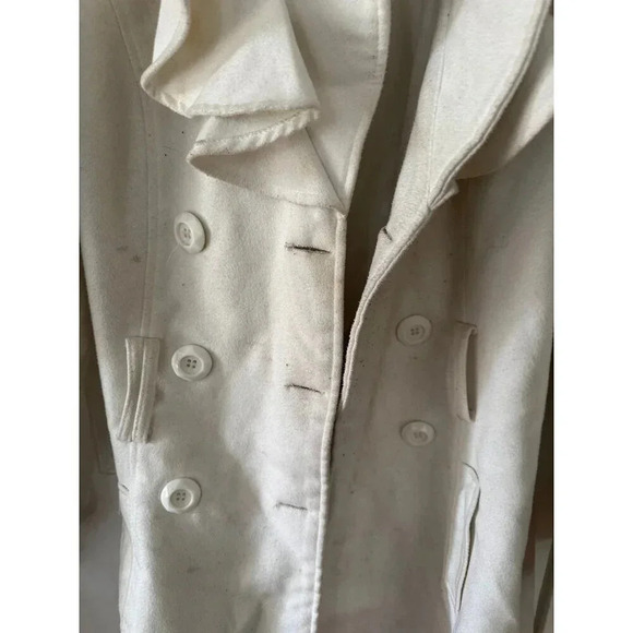 Rue 21 Women’s size medium white peacoat - Picture 3 of 10